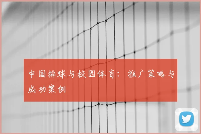 中国排球与校园体育：推广策略与成功案例